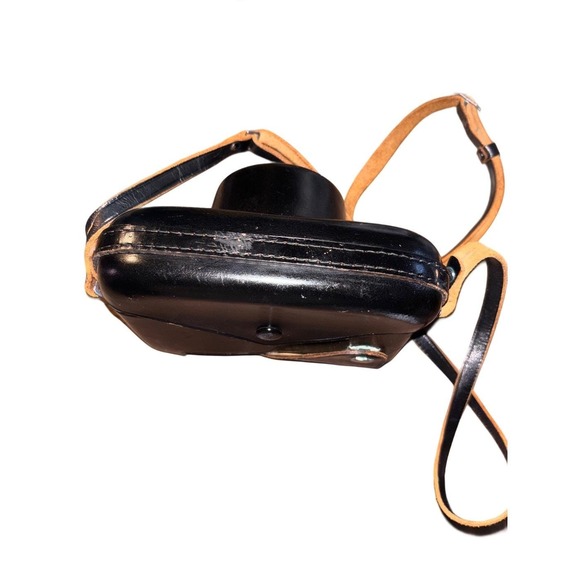 Canon Vtg‎ Blk Leather Camera Case w Strap for Vtg Digital Cameras Retro Compact